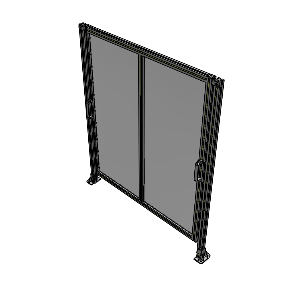 E4-1700-1450-0150-GYPTA DOUBLE REMOVABLE PANEL WITH LEGS 1700MM X 1450MM 1/4" POLYCARBONATE, FULLY ASSEMBLED