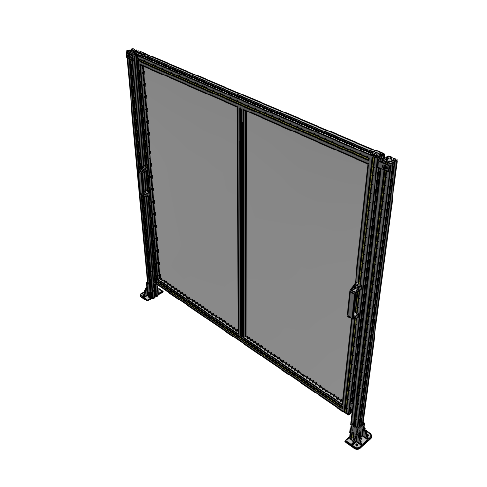 E4-1700-1750-0150-GYPTA DOUBLE REMOVABLE PANEL WITH LEGS 1700MM X 1750MM 1/4" POLYCARBONATE, FULLY ASSEMBLED