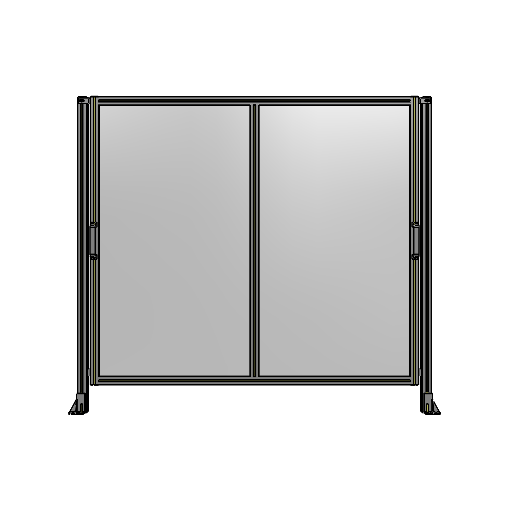 E4-1700-1900-0150-GYPTA DOUBLE REMOVABLE PANEL WITH LEGS 1700MM X 1900MM 1/4" POLYCARBONATE, FULLY ASSEMBLED