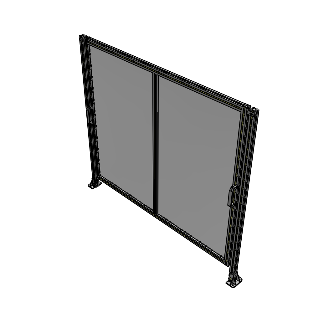 E4-1700-1900-0150-GYPTA DOUBLE REMOVABLE PANEL WITH LEGS 1700MM X 1900MM 1/4" POLYCARBONATE, FULLY ASSEMBLED