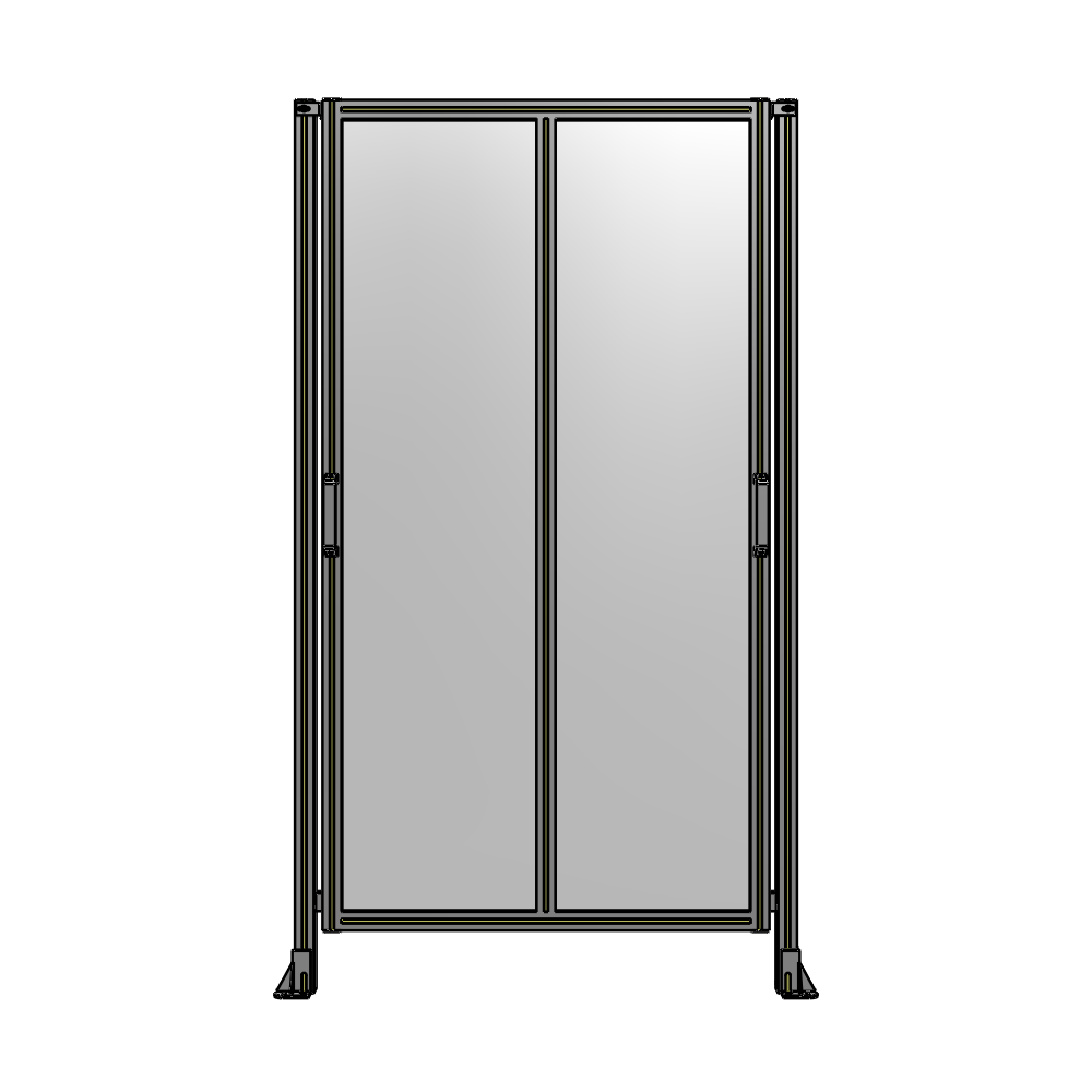 E4-2135-1200-0150-GYPTA DOUBLE REMOVABLE PANEL WITH LEGS  2135MM X 1200MM 1/4" POLYCARBONATE, FULLY ASSEMBLED