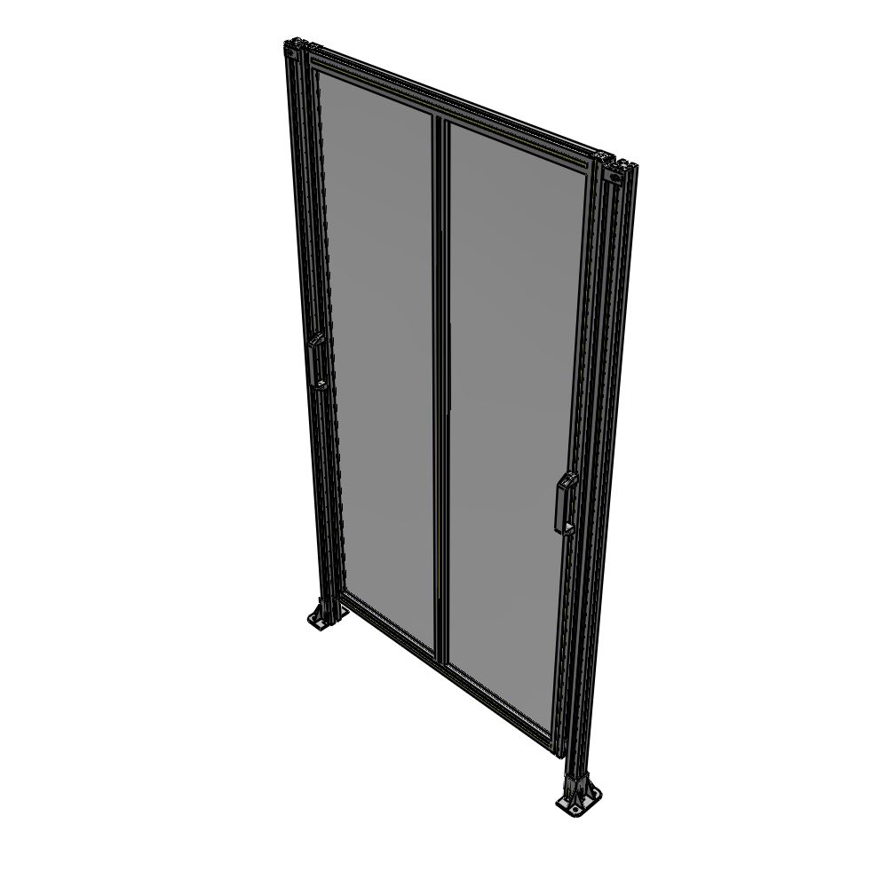 E4-2135-1200-0150-GYPTA DOUBLE REMOVABLE PANEL WITH LEGS  2135MM X 1200MM 1/4" POLYCARBONATE, FULLY ASSEMBLED