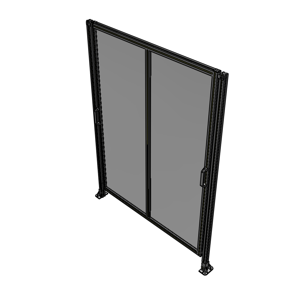 E4-2135-1600-0150-GYPTA DOUBLE REMOVABLE PANEL WITH LEGS  2135MM X 1600MM 1/4" POLYCARBONATE, FULLY ASSEMBLED