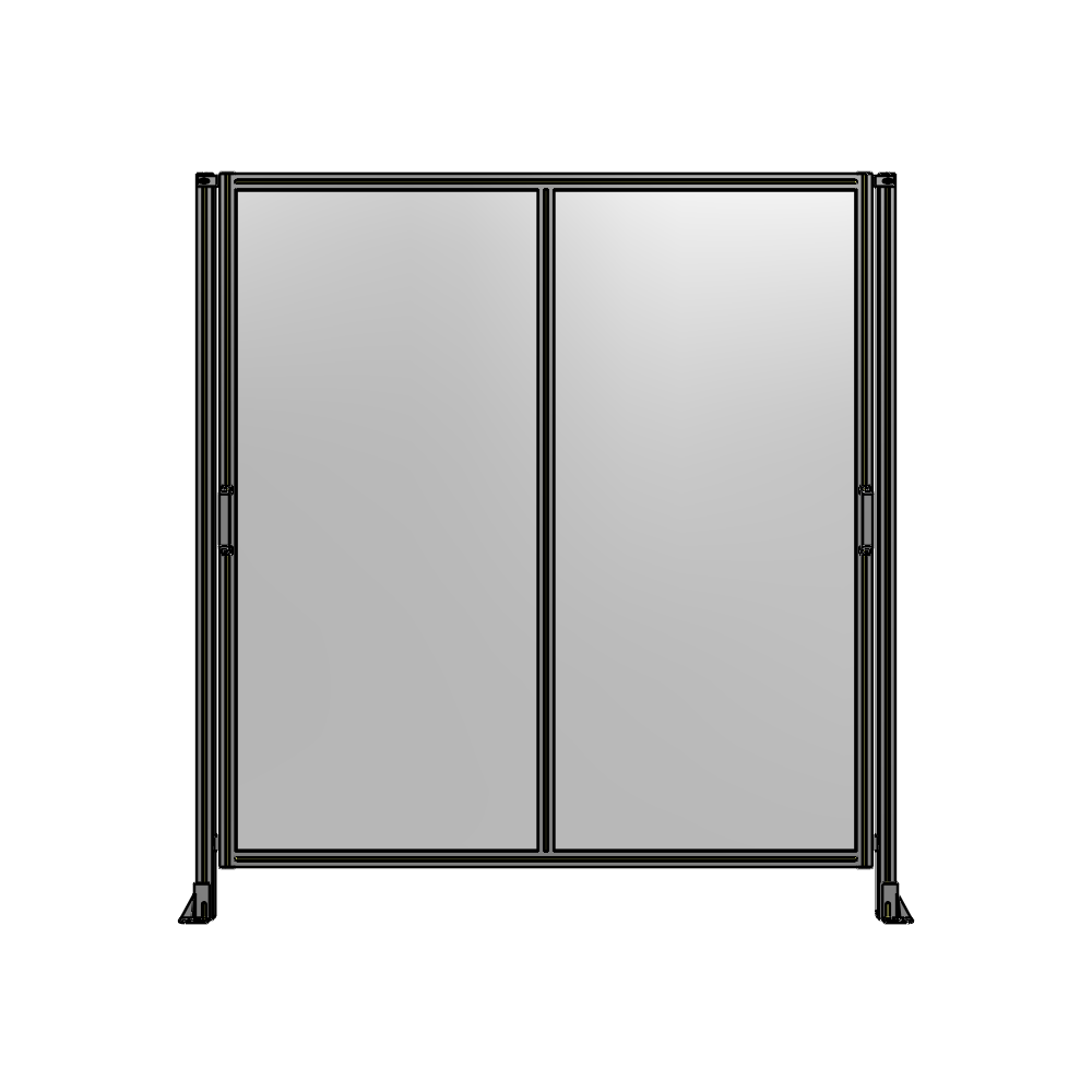E4-2135-2000-0150-GYPTA DOUBLE REMOVABLE PANEL WITH LEGS  2135MM X 2000MM 1/4" POLYCARBONATE, FULLY ASSEMBLED