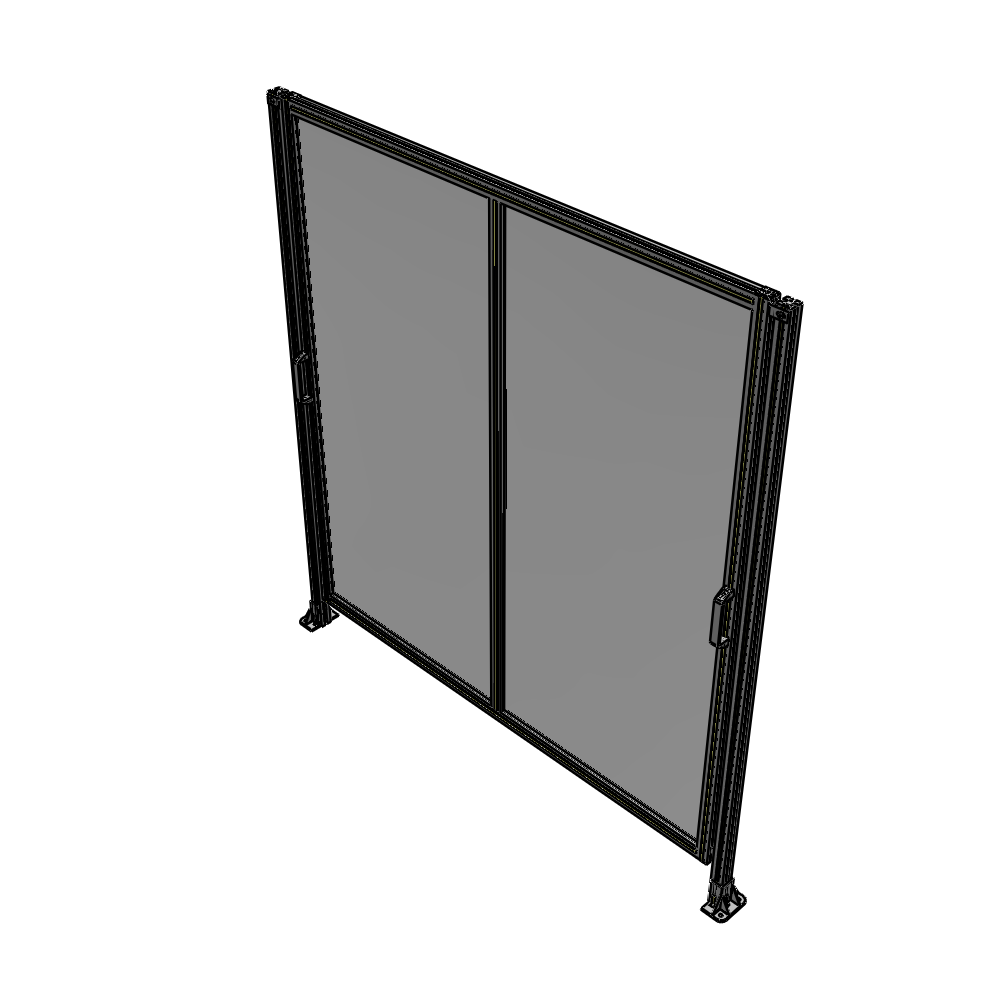 E4-2135-2000-0150-GYPTK DOUBLE REMOVABLE PANEL WITH LEGS 2135MM X 2000MM 1/4" POLYCARBONATE, AS A KIT