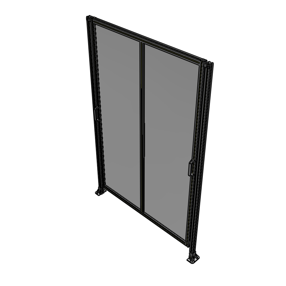 E4-2400-1600-0150-GYPTA DOUBLE REMOVABLE PANEL WITH LEGS 2400MM X 1600MM 1/4" POLYCARBONATE, FULLY ASSEMBLED