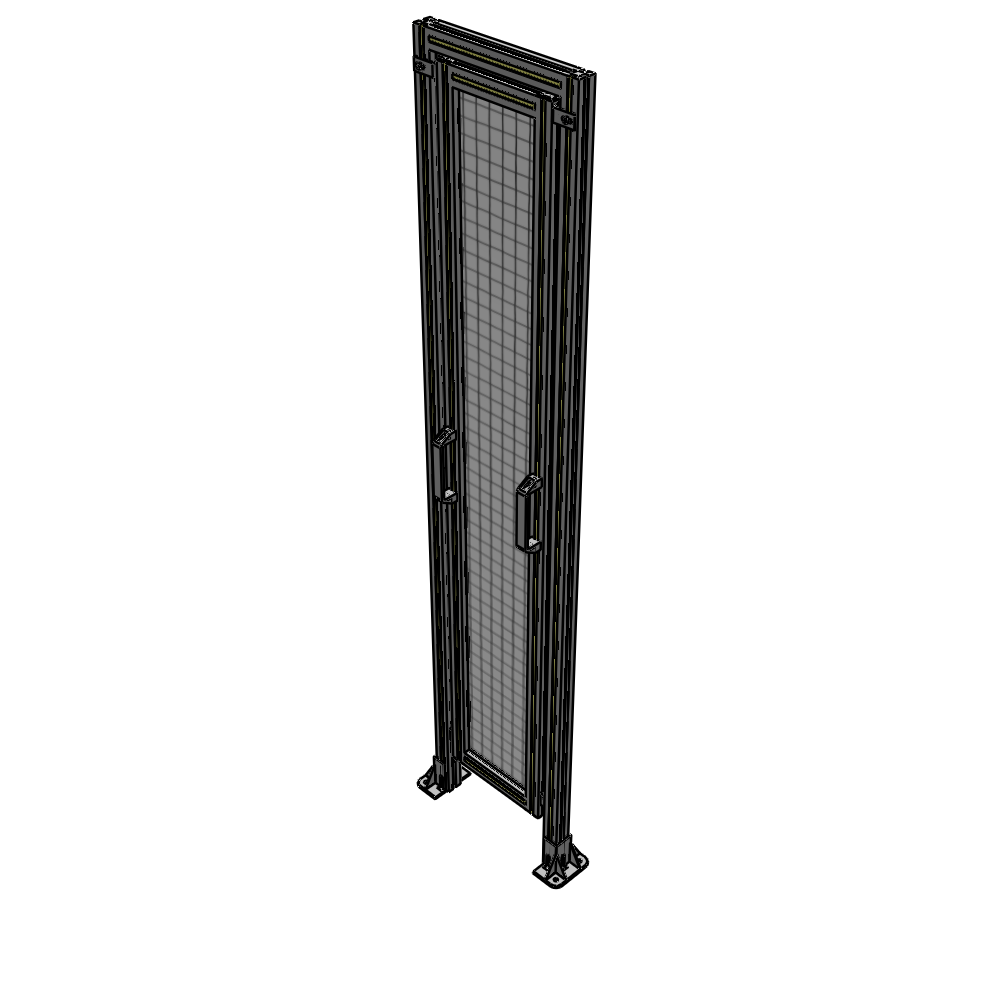 E5-2135-0450-0150-GYMTA SINGLE REMOVABLE PANEL WITH LEGS AND A HEADER 2135MM X 450MM 1" MESH, FULLY ASSEMBLED