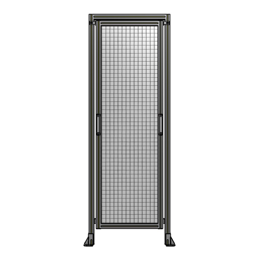 E5-2135-0750-0150-GYMTA SINGLE REMOVABLE PANEL WITH LEGS AND A HEADER 2135MM X 750MM 1" MESH, FULLY ASSEMBLED