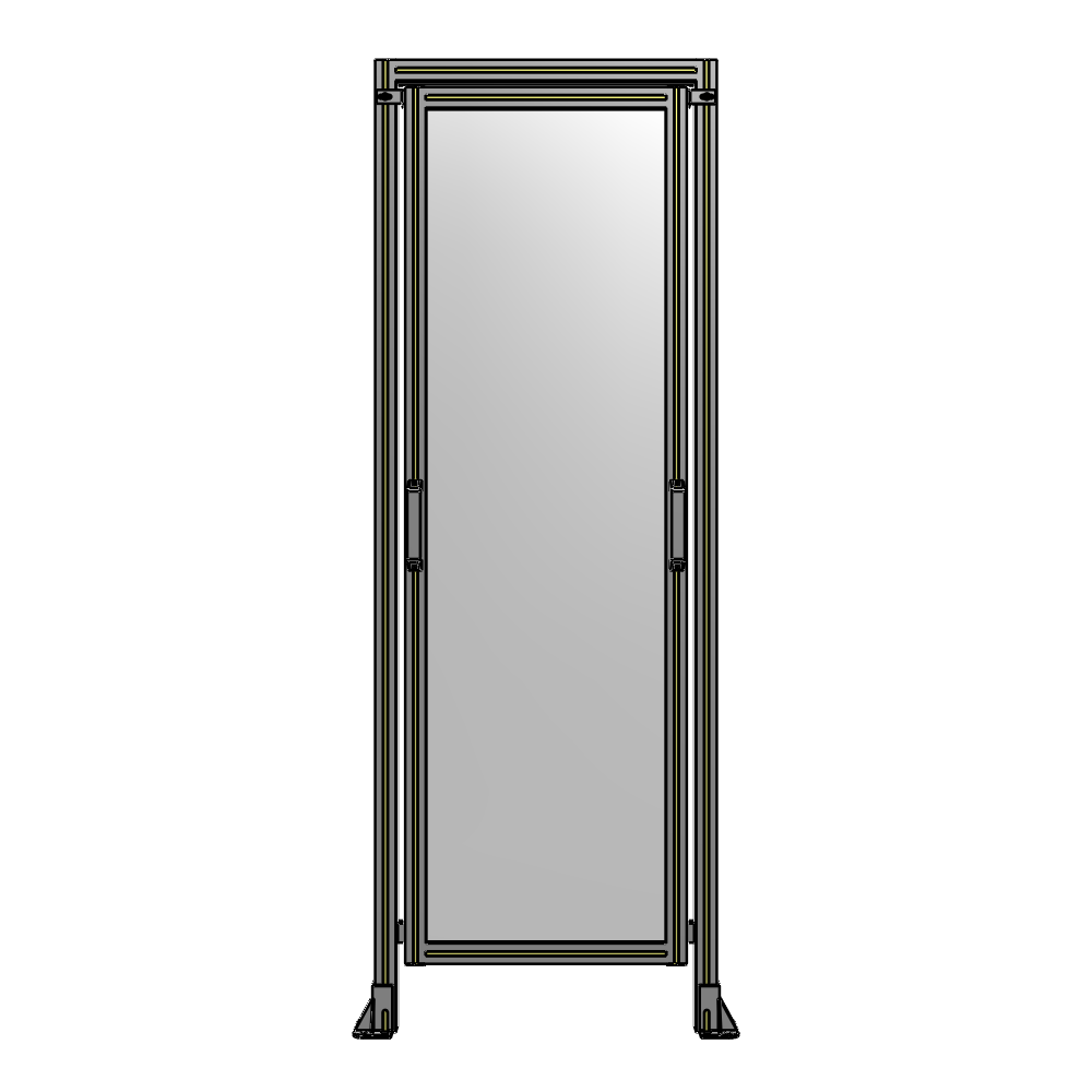 E5-2135-0750-0150-GYPTK SINGLE REMOVABLE PANEL WITH LEGS AND A HEADER 2135MM X 750MM 1/4" POLYCARBONATE, AS A KIT
