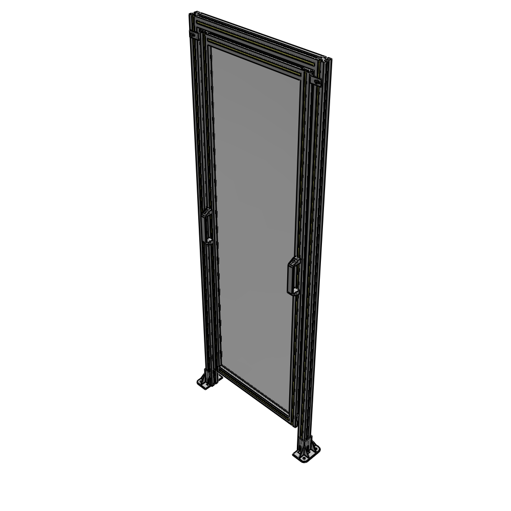 E5-2135-0750-0150-GYPTK SINGLE REMOVABLE PANEL WITH LEGS AND A HEADER 2135MM X 750MM 1/4" POLYCARBONATE, AS A KIT