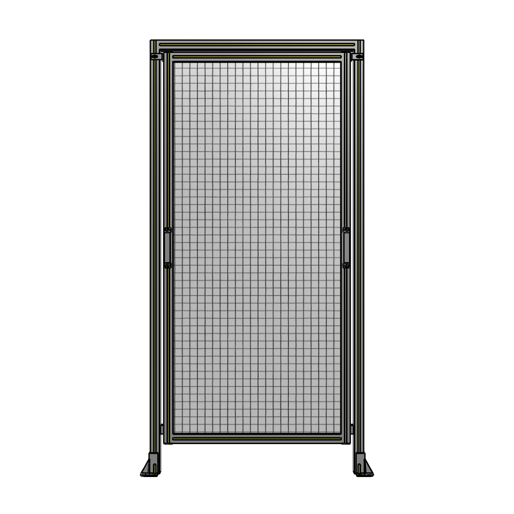 E5-2135-1050-0150-GYMTK SINGLE REMOVABLE PANEL WITH LEGS AND A HEADER 2135MM X 1050MM 1" MESH, AS A KIT