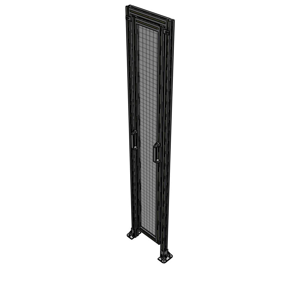 E5-2400-0450-0150-GYMTA SINGLE REMOVABLE PANEL WITH LEGS AND A HEADER  2400MM X 450MM 1" MESH, FULLY ASSEMBLED
