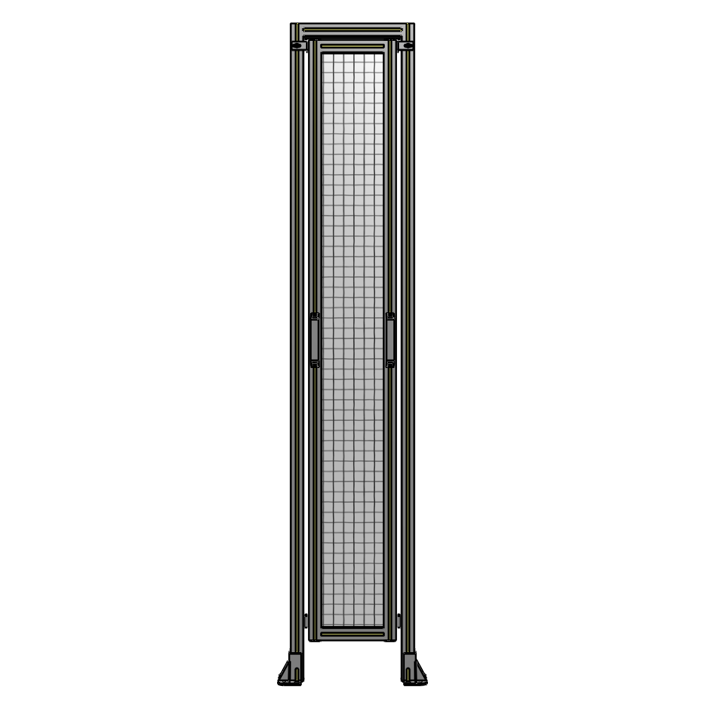 E5-2400-0450-0150-GYMTK SINGLE REMOVABLE PANEL WITH LEGS AND A HEADER 2400MM X 450MM 1" MESH, AS A KIT