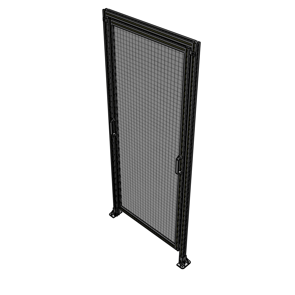 E5-2400-1050-0150-GYMTA SINGLE REMOVABLE PANEL WITH LEGS AND A HEADER  2400MM X 1050MM 1" MESH, FULLY ASSEMBLED