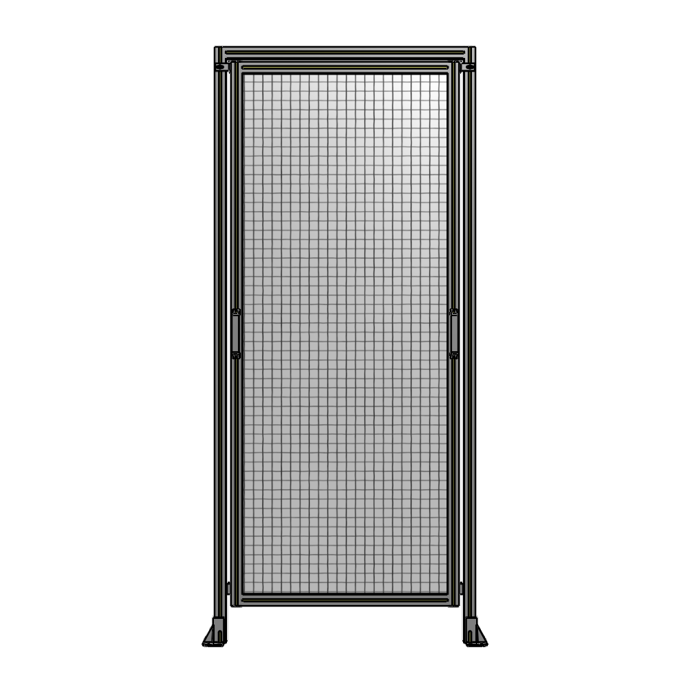 E5-2400-1050-0150-GYMTK SINGLE REMOVABLE PANEL WITH LEGS AND A HEADER  2400MM X 1050MM 1" MESH, AS A KIT