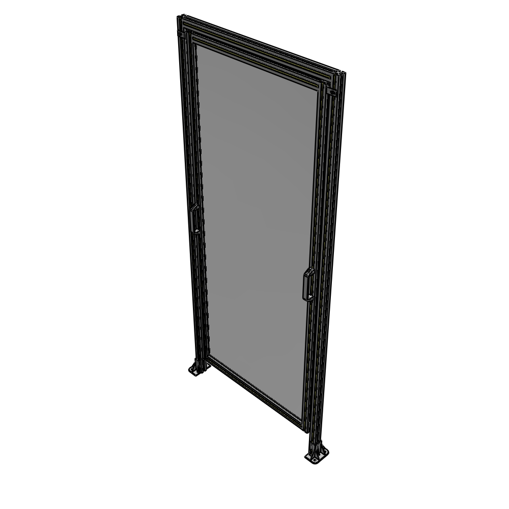 E5-2400-1050-0150-GYPTK SINGLE REMOVABLE PANEL WITH LEGS AND A HEADER 2400MM X 1050MM 1/4" POLYCARBONATE, AS A KIT
