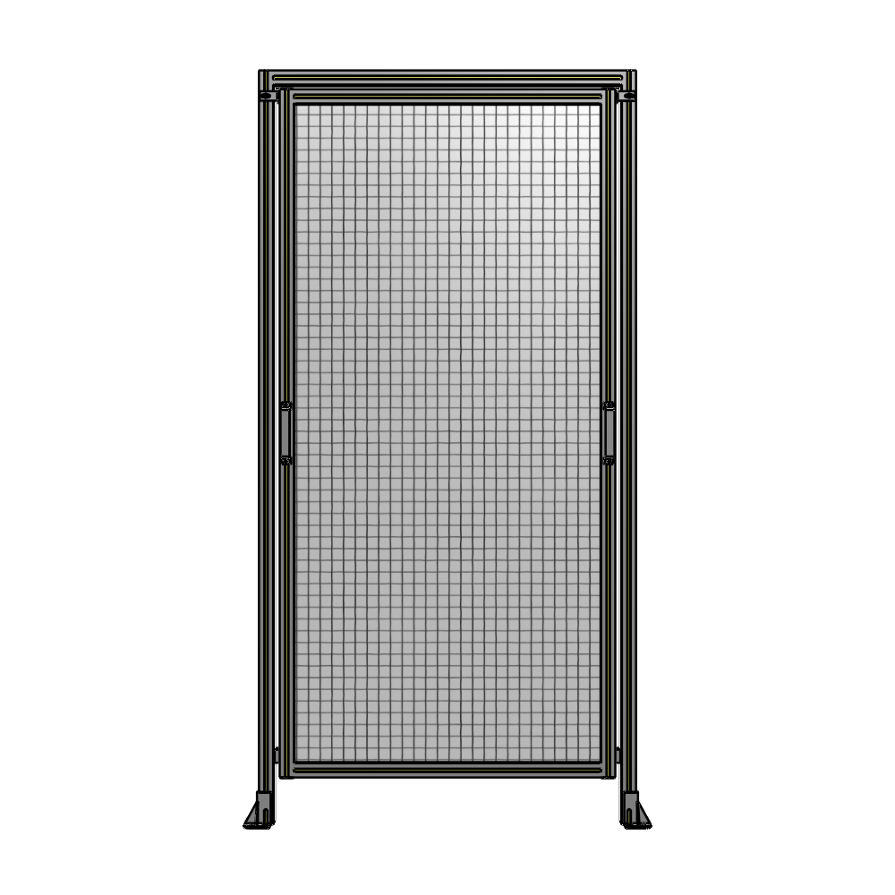 E5-2400-1200-0150-GYMTK SINGLE REMOVABLE PANEL WITH LEGS AND A HEADER  2400MM X 1200MM 1" MESH, AS A KIT