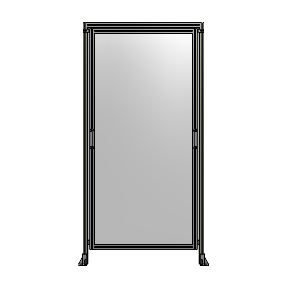 E5-2400-1200-0150-GYPTK SINGLE REMOVABLE PANEL WITH LEGS AND A HEADER 2400MM X 1200MM 1/4" POLYCARBONATE, AS A KIT