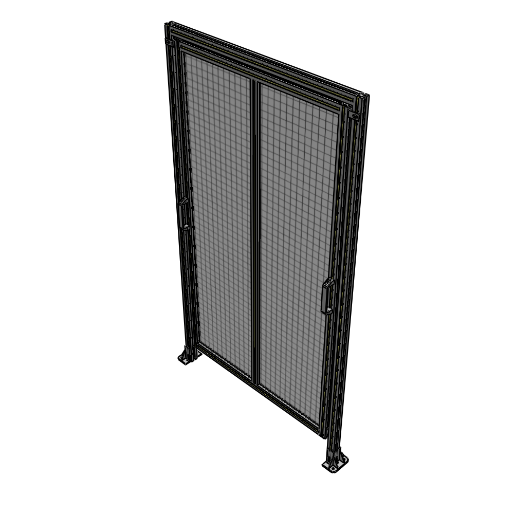 E6-2135-1200-0150-GYMTK DOUBLE REMOVABLE PANEL WITH LEGS AND A HEADER 2135MM X 1200MM 1" MESH, AS A KIT