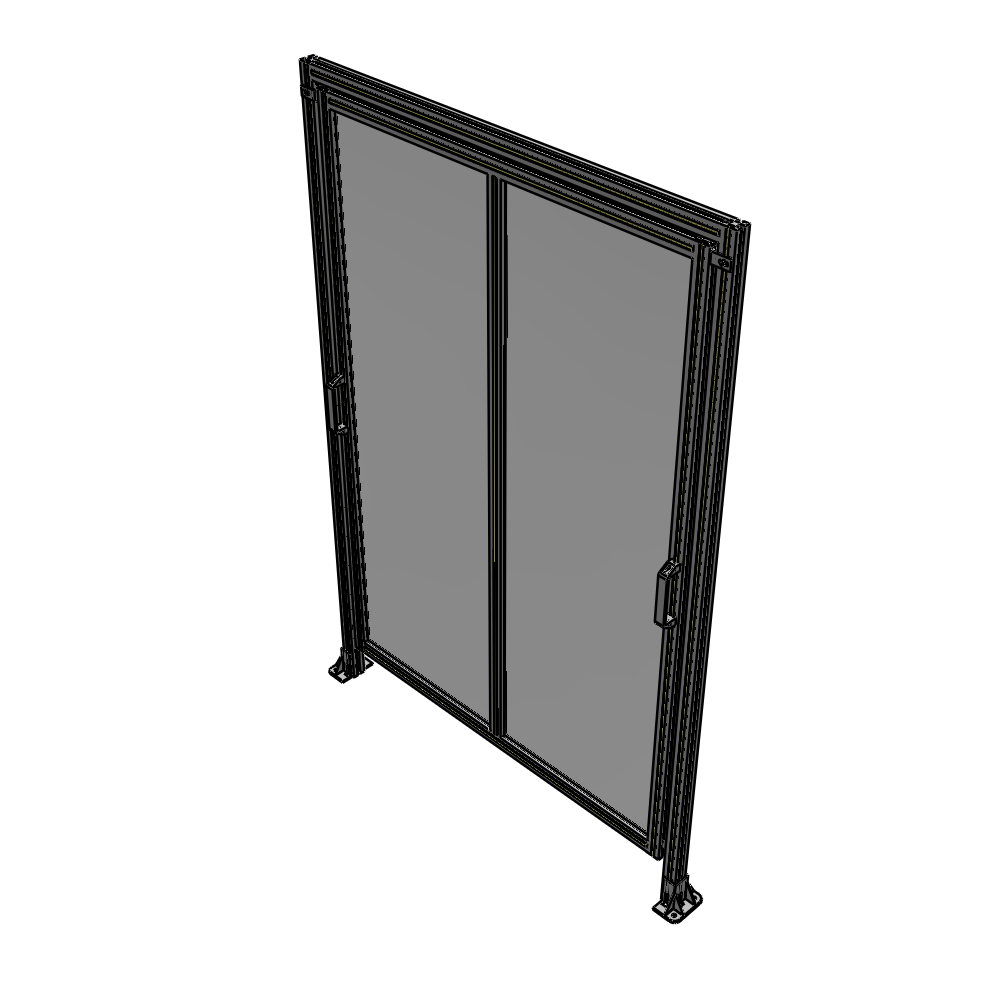 E6-2135-1450-0150-GYPTK DOUBLE REMOVABLE PANEL WITH LEGS AND A HEADER  2135MM X 1450MM 1/4" POLYCARBONATE, AS A KIT