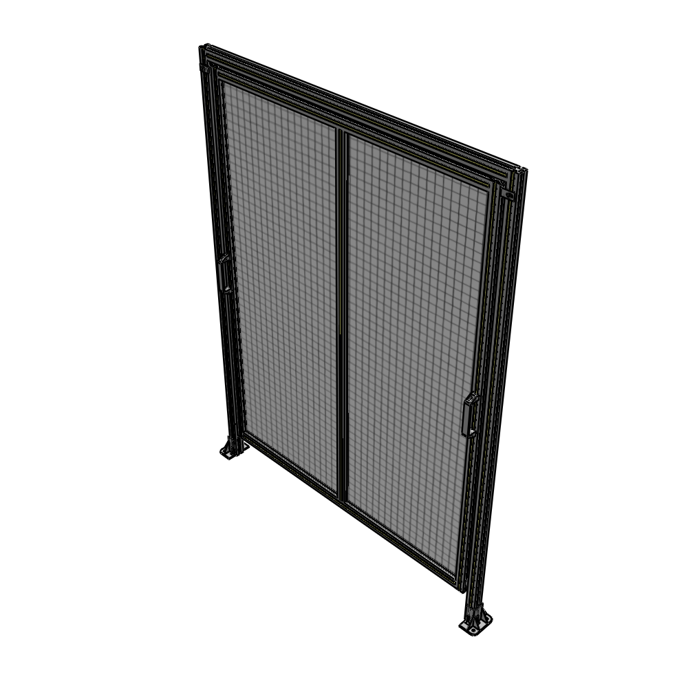 E6-2135-1600-0150-GYMTK DOUBLE REMOVABLE PANEL WITH LEGS AND A HEADER 2135MM X 1600MM 1" MESH, AS A KIT