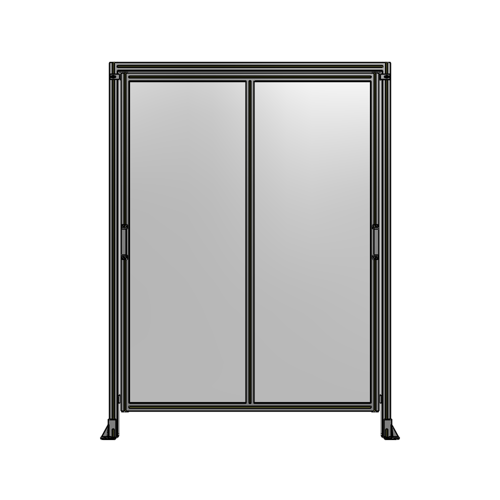 E6-2135-1600-0150-GYPTK DOUBLE REMOVABLE PANEL WITH LEGS AND A HEADER  2135MM X 1600MM 1/4" POLYCARBONATE, AS A KIT