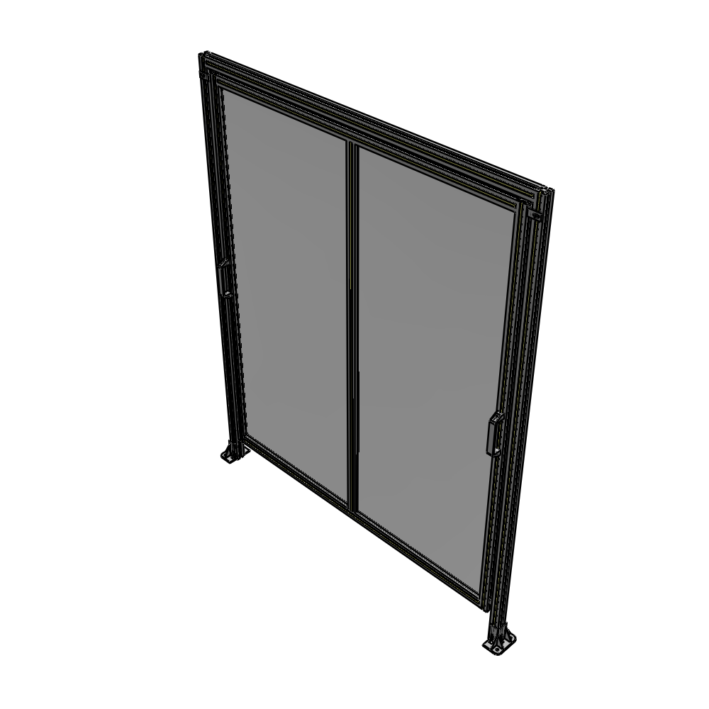 E6-2135-1750-0150-GYPTK DOUBLE REMOVABLE PANEL WITH LEGS AND A HEADER  2135MM X 1750MM 1/4" POLYCARBONATE, AS A KIT
