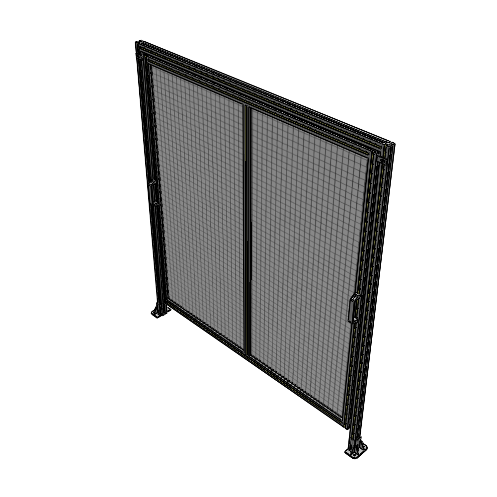 E6-2135-1900-0150-GYMTK DOUBLE REMOVABLE PANEL WITH LEGS AND A HEADER 2135MM X 1900MM 1" MESH, AS A KIT