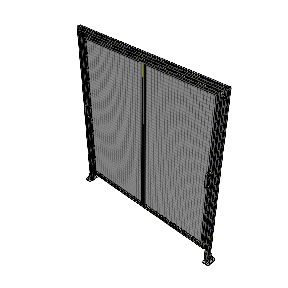 E6-2135-2000-0150-GYMTK DOUBLE REMOVABLE PANEL WITH LEGS AND A HEADER  2135MM X 2000MM 1" MESH, AS A KIT