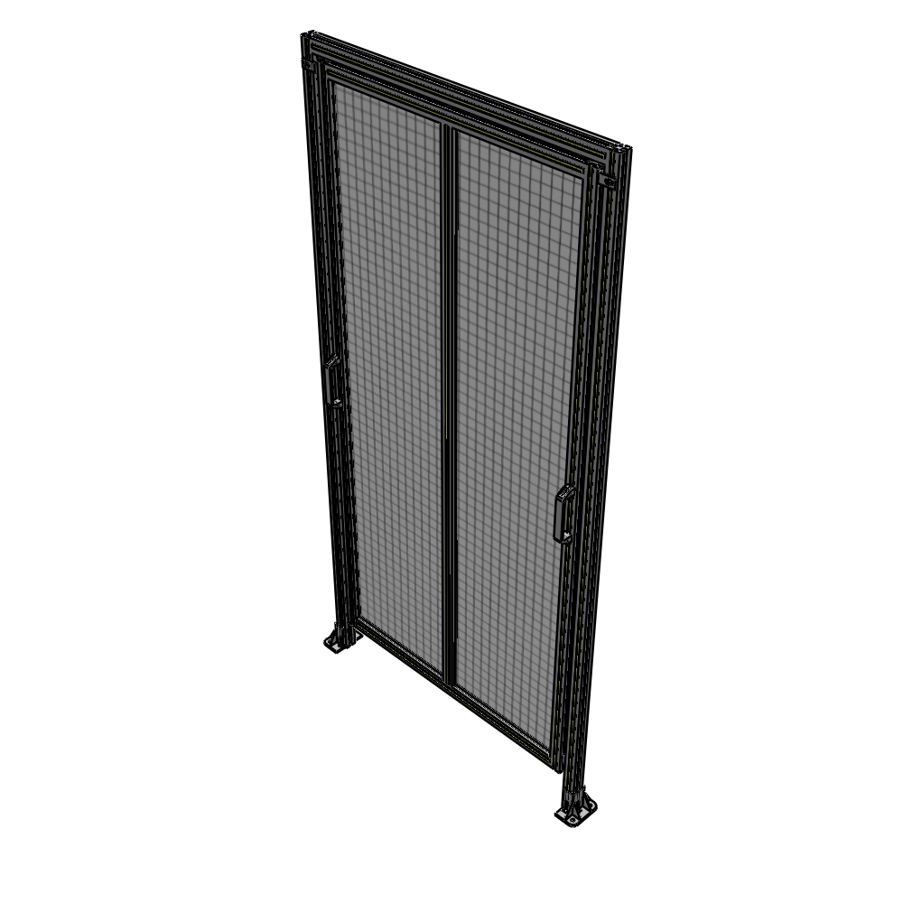E6-2400-1200-0150-GYMTK DOUBLE REMOVABLE PANEL WITH LEGS AND A HEADER  2400MM X 1200MM 1" MESH, AS A KIT