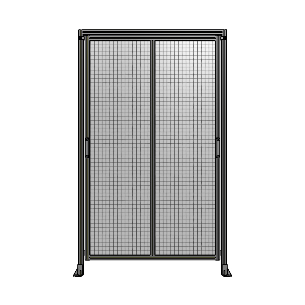 E6-2400-1450-0150-GYMTA DOUBLE REMOVABLE PANEL WITH LEGS AND A HEADER  2400MM X 1450MM 1" MESH, FULLY ASSEMBLED