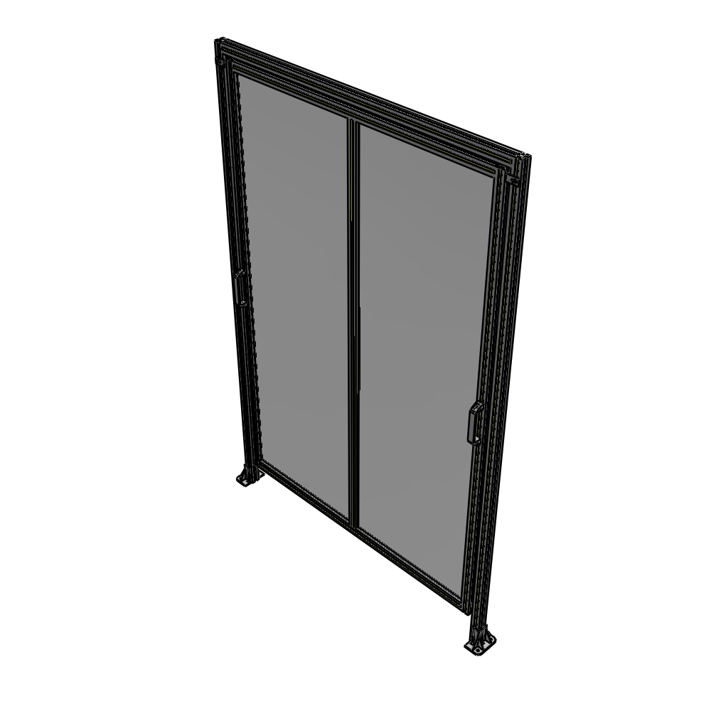 E6-2400-1600-0150-GYPTK DOUBLE REMOVABLE PANEL WITH LEGS AND A HEADER  2400MM X 1600MM 1/4" POLYCARBONATE, AS A KIT