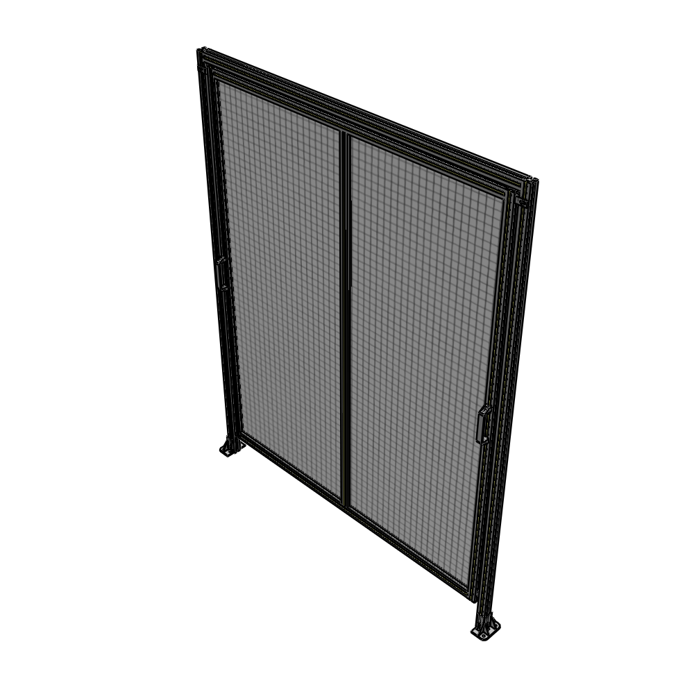 E6-2400-1900-0150-GYMTA DOUBLE REMOVABLE PANEL WITH LEGS AND A HEADER  2400MM X 1900MM 1" MESH, FULLY ASSEMBLED