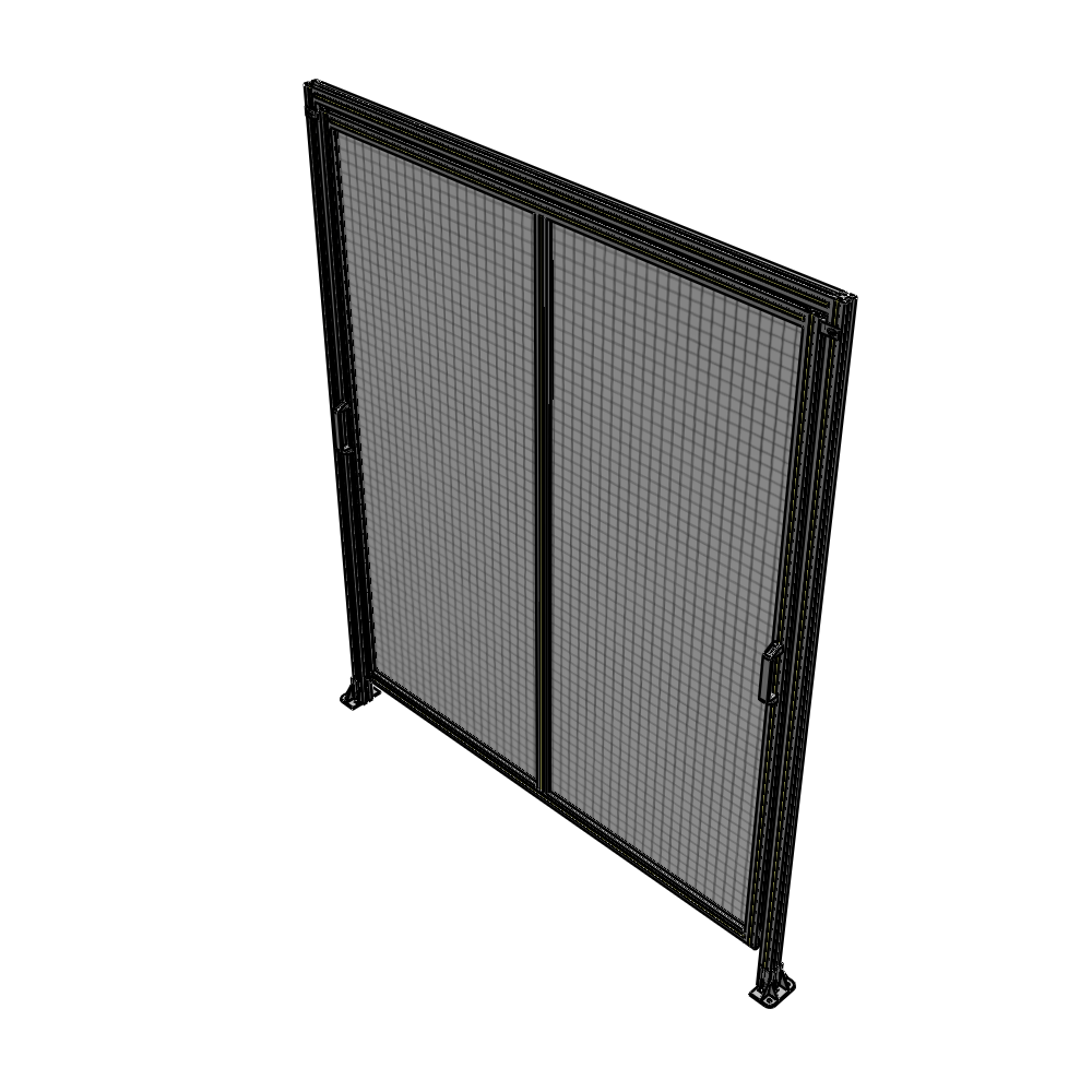 E6-2400-2000-0150-GYMTK DOUBLE REMOVABLE PANEL WITH LEGS AND A HEADER  2400MM X 2000MM 1" MESH, AS A KIT