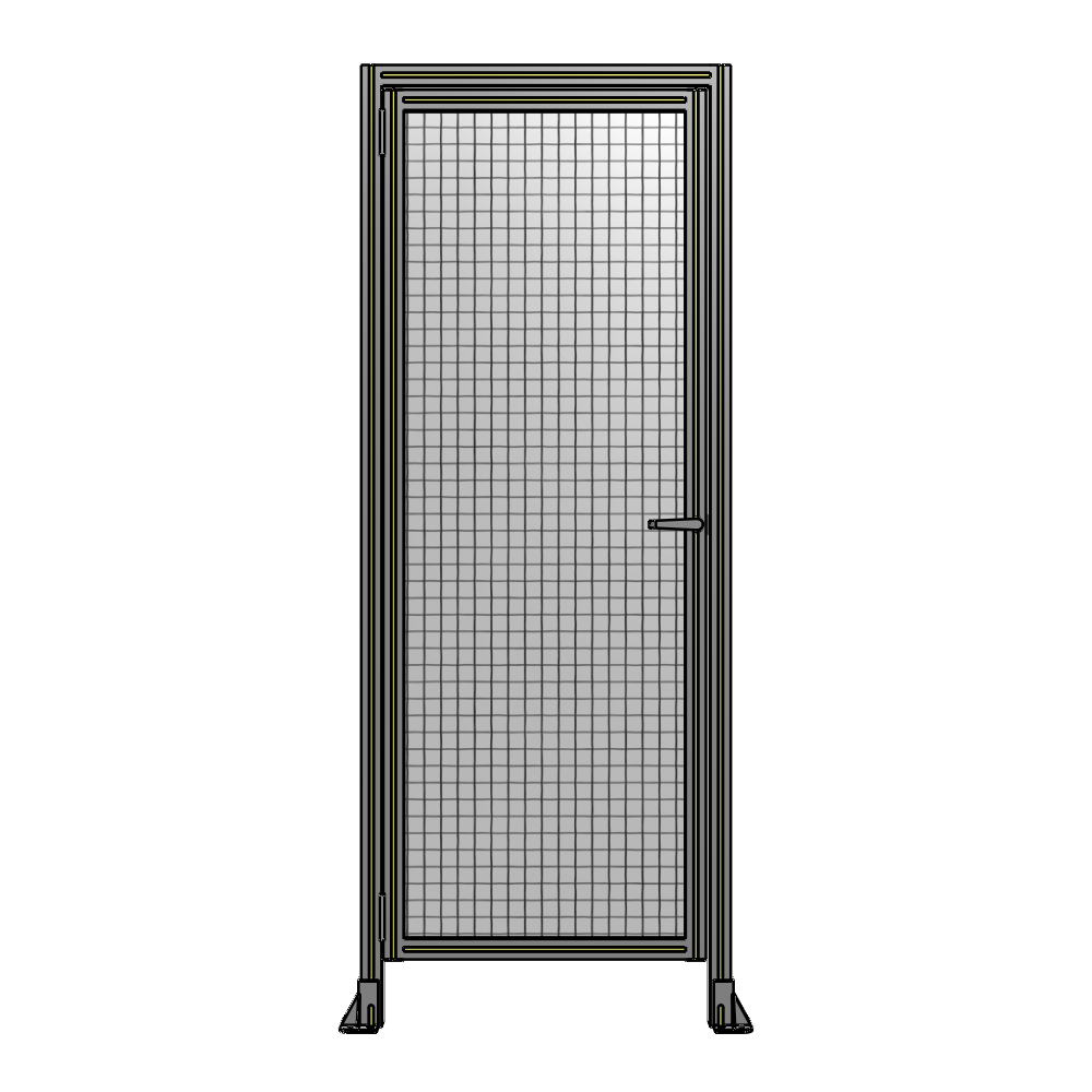 G1-2135-0820-0150-EYMTK DOOR WITH HEADER, HANDLE WITH INTERNAL EGRESS ON RIGHT 2135MM X 820MM 1" MESH, AS A KIT