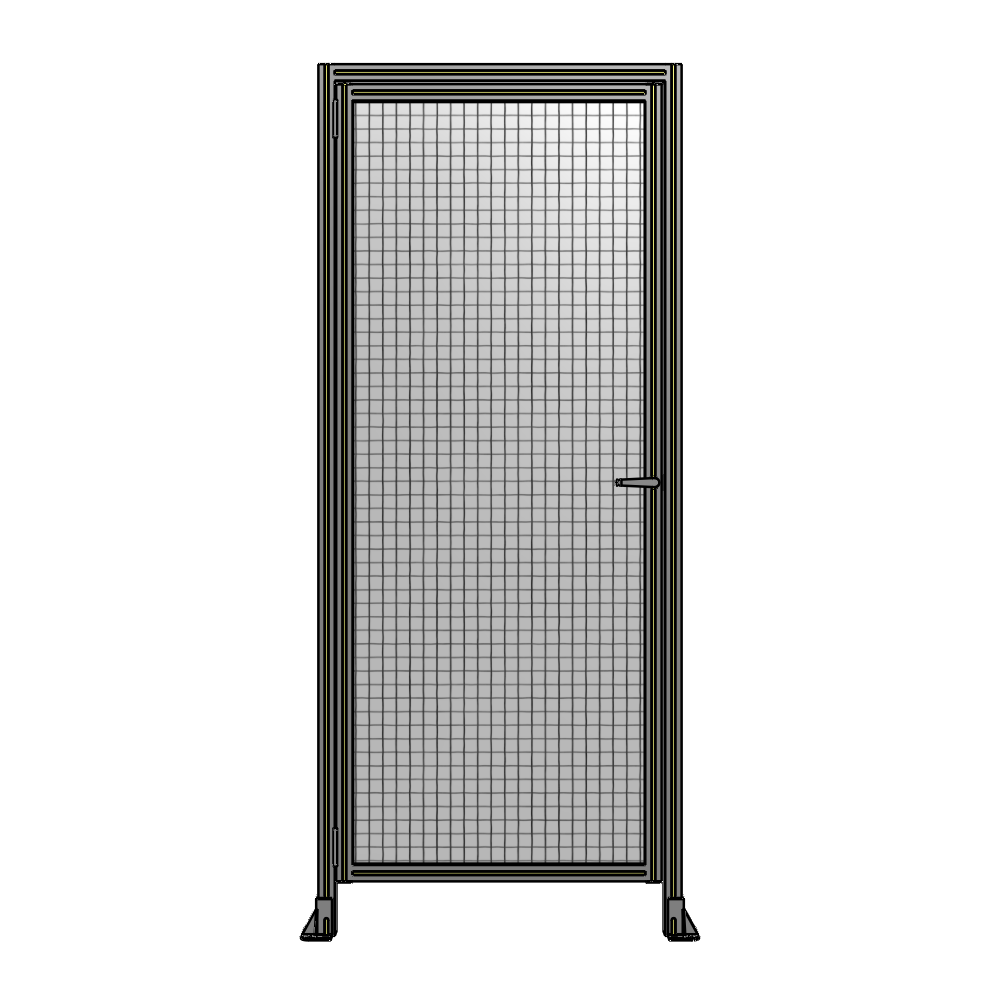 G1-2400-1000-0150-EYMTA DOOR WITH HEADER, HANDLE WITH INTERNAL EGRESS ON RIGHT 2400MM X 1000MM 1" MESH, ASSEMBLED
