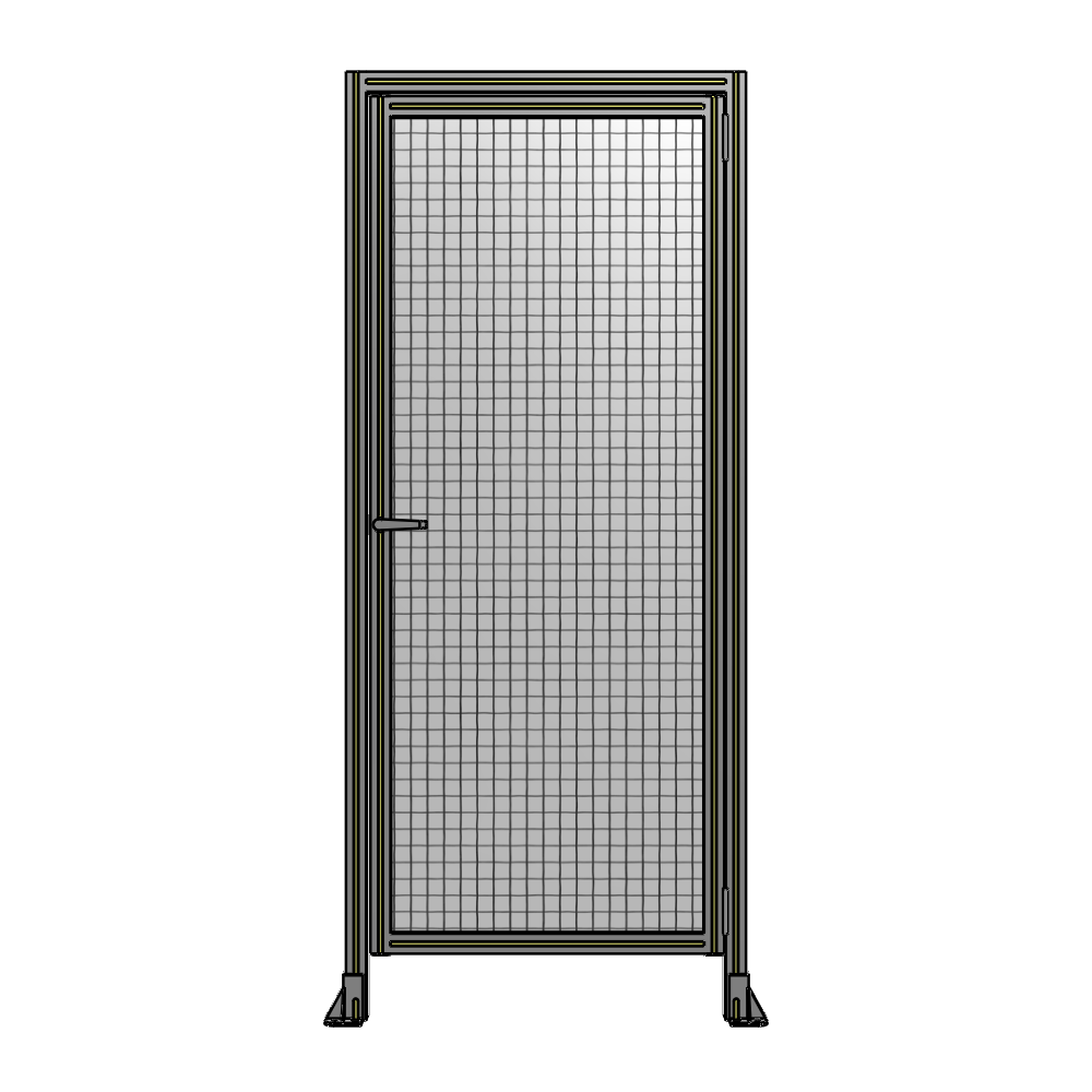 G2-2135-0900-0150-EYMTK DOOR WITH HEADER, HANDLE WITH INTERNAL EGRESS ON LEFT 2135MM X 900MM 1" MESH, AS A KIT
