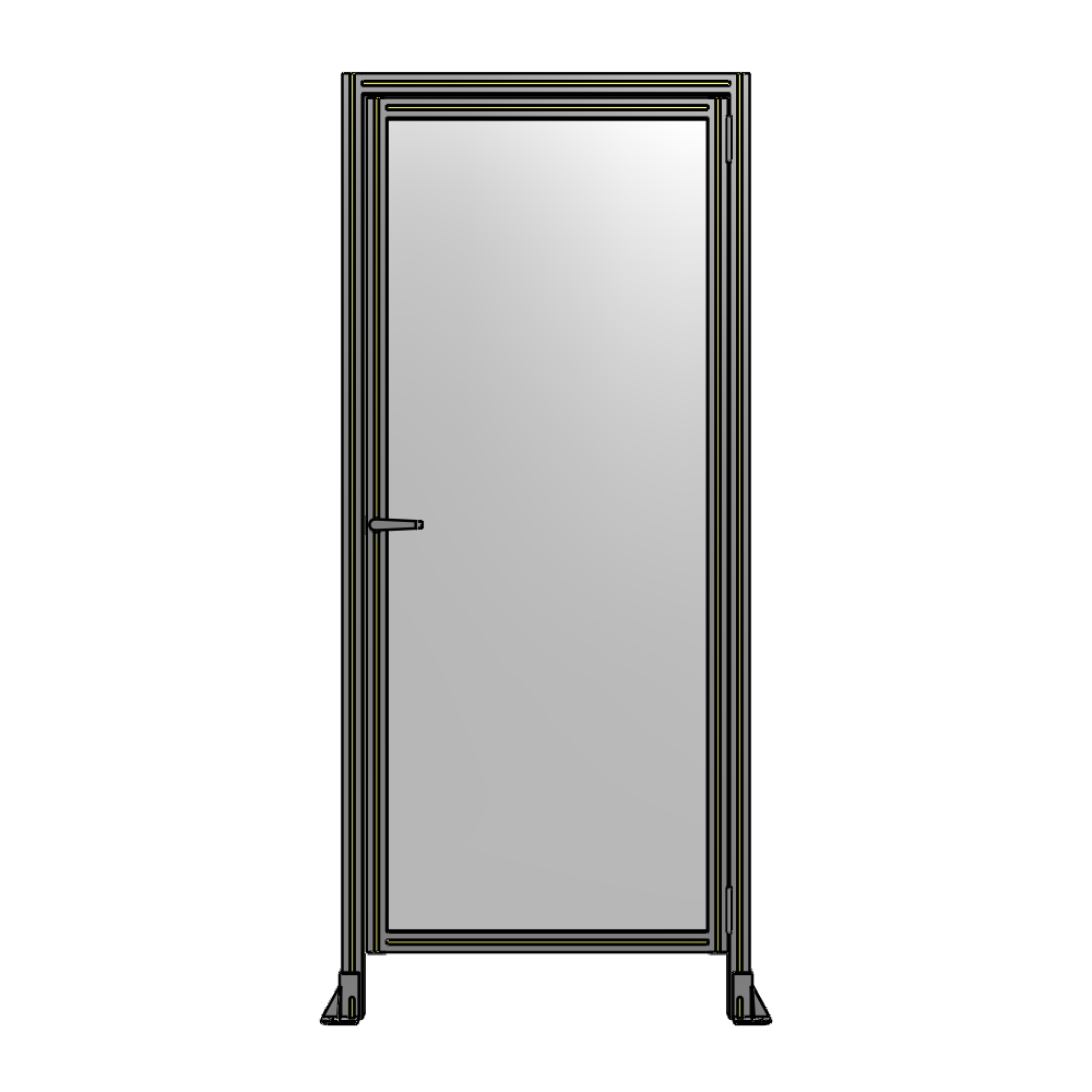 G2-2135-0920-0150-EYPTK DOOR WITH HEADER, HANDLE WITH INTERNAL EGRESS ON LEFT 2135MM X 920MM 1/4" POLYCARBONATE, AS A KIT