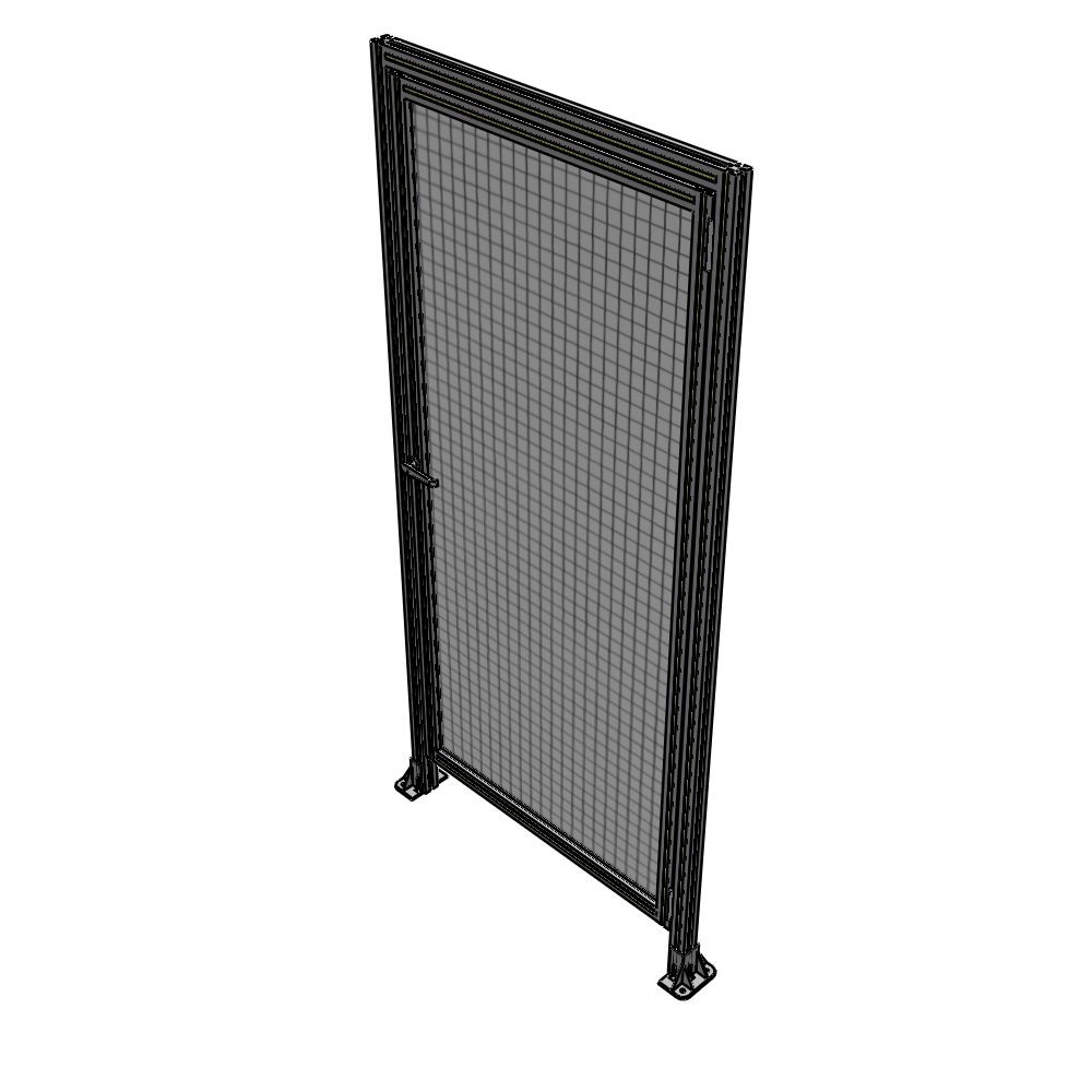 G2-2135-1000-0150-EYMTA DOOR WITH HEADER, HANDLE WITH INTERNAL EGRESS ON LEFT 2135MM X 1000MM 1" MESH, FULLY ASSEMBLED