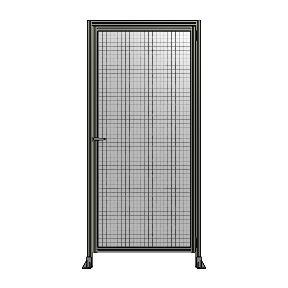 G2-2400-1100-0150-EYMTA DOOR WITH HEADER, HANDLE WITH INTERNAL EGRESS ON LEFT 2400MM X 1100MM 1" MESH, FULLY ASSEMBLED