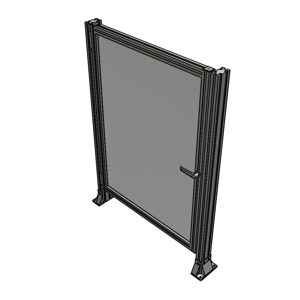 G5-1400-1000-0150-EYPTA DOOR-ROBUST FRAME, HANDLE/INTERNAL EGRESS ON RIGHT 1400MM X 1000MM 1/4" POLYCARBONATE, ASSEMBLED