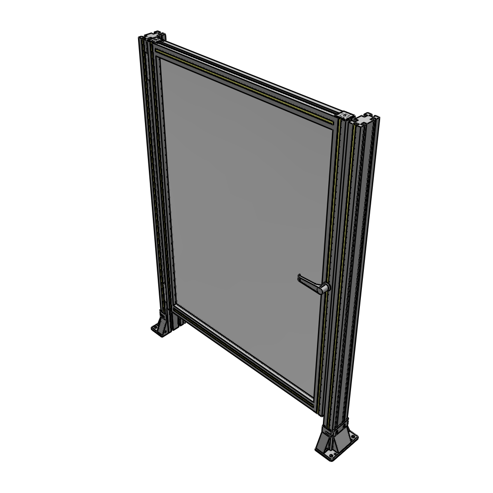 G5-1400-1020-0150-EYPTA DOOR-ROBUST FRAME, HANDLE/INTERNAL EGRESS ON RIGHT 1400MM X 1020MM 1/4" POLYCARBONATE, ASSEMBLED