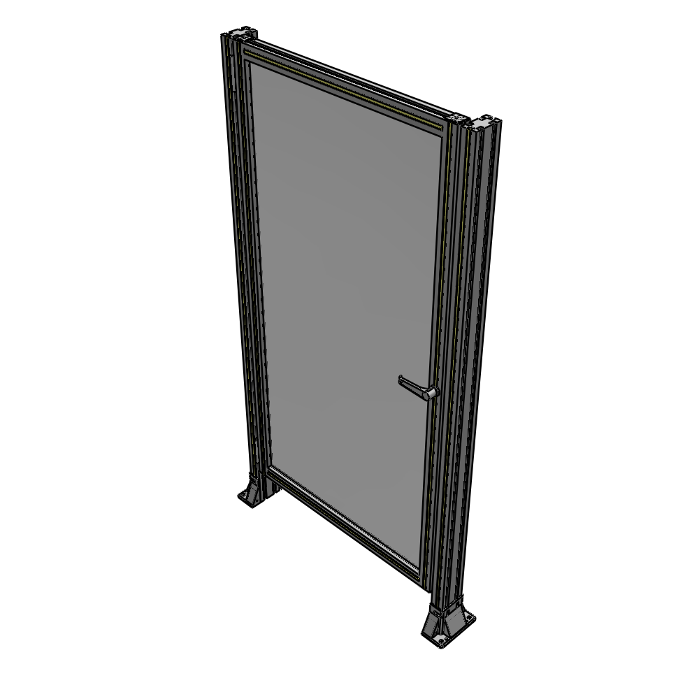 G5-1700-0900-0150-EYPTA DOOR-ROBUST FRAME, HANDLE/INTERNAL EGRESS ON RIGHT 1700MM X 900MM 1/4" POLYCARBONATE, ASSEMBLED
