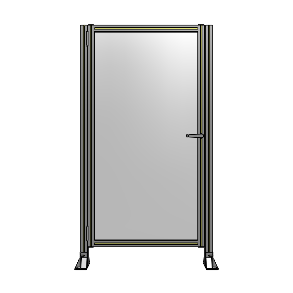 G5-1700-0920-0150-EYPTA DOOR-ROBUST FRAME, HANDLE/INTERNAL EGRESS ON RIGHT 1700MM X 920MM 1/4" POLYCARBONATE, ASSEMBLED