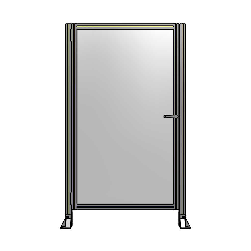 G5-1700-1000-0150-EYPTA DOOR-ROBUST FRAME, HANDLE/INTERNAL EGRESS ON RIGHT 1700MM X 1000MM 1/4" POLYCARBONATE, ASSEMBLED