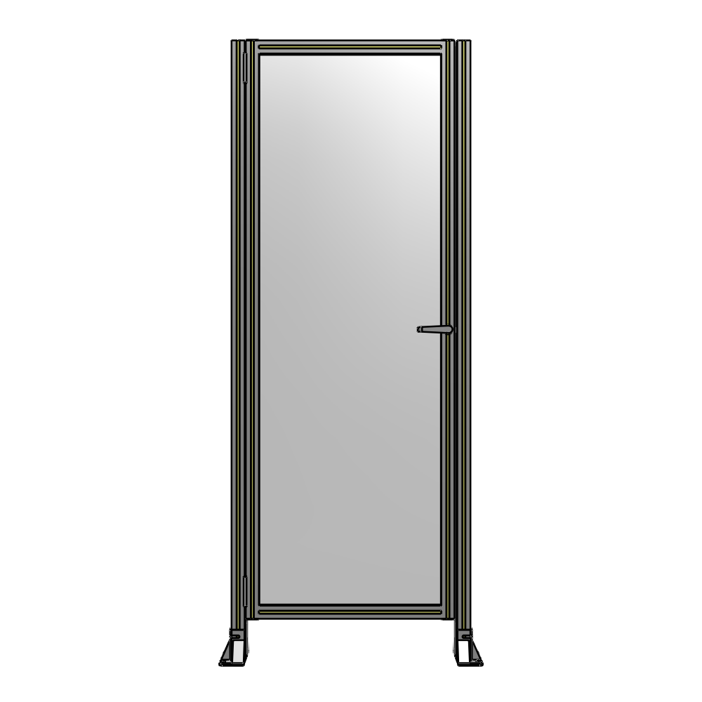 G5-2135-0820-0150-EYPTK DOOR-ROBUST FRAME, HANDLE/INTERNAL EGRESS ON RIGHT 2135MM X 820MM 1/4" POLYCARBONATE, AS A KIT