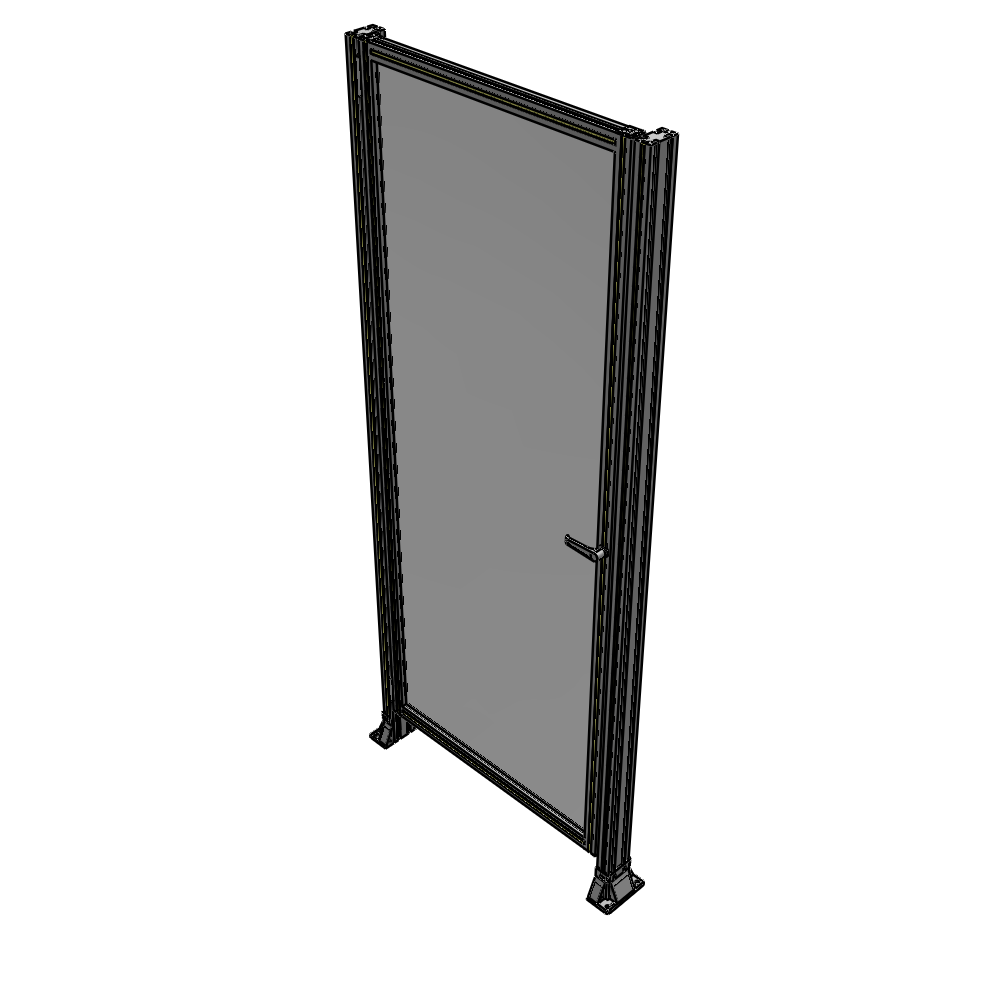 G5-2400-1000-0150-EYPTA DOOR-ROBUST FRAME, HANDLE/INTERNAL EGRESS ON RIGHT 2135MM X 1000MM 1/4" POLYCARBONATE, ASSEMBLED