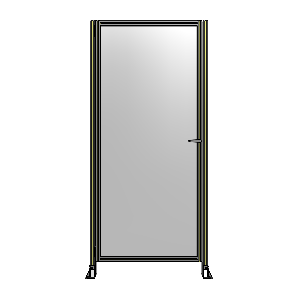 G5-2400-1100-0150-EYPTA DOOR-ROBUST FRAME, HANDLE/INTERNAL EGRESS ON RIGHT 2135MM X 1100MM 1/4" POLYCARBONATE, ASSEMBLED