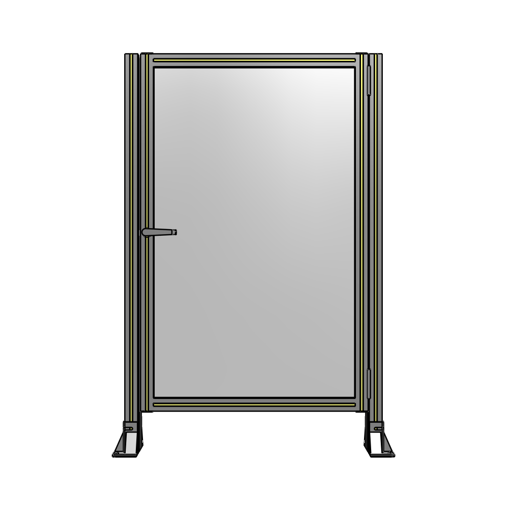 G6-1400-0900-0150-EYPTA DOOR-ROBUST FRAME, HANDLE/INTERNAL EGRESS ON LEFT 1400MM X 900MM 1/4" POLYCARBONATE, ASSEMBLED