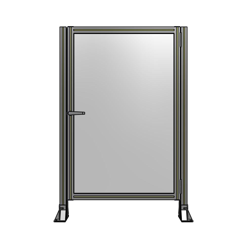 G6-1400-0920-0150-EYPTA DOOR-ROBUST FRAME, HANDLE/INTERNAL EGRESS ON LEFT 1400MM X 920MM 1/4" POLYCARBONATE, ASSEMBLED